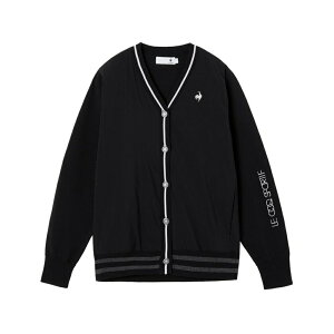 【セール 10%OFF】le coq sportif ルコックスポルティフ レディース ゴルフウェア セーター カーディガン LG5FST80L 25FW 秋冬 部分防風性 はっ水 両脇ポケット付き 手洗い可 シンプルデザイン シルバ