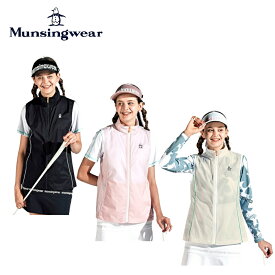 【セール】Munsingwear マンシングウェア レディース ゴルフウェア ベスト ENVOY ナイロンリップストップベスト MEWXJK50 24SS 春夏 はっ水 ストレッチ エレガント 裾プリーツ ストレッチ性 ナイロン ポリエステル ポリウレタン