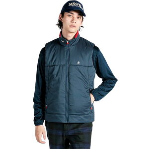 【セール 25%OFF】 Munsingwear マンシングウェア メンズ ゴルフウェア ベスト SEASON COLLECTION HEATNAV 中わたベストX軽量ブルゾン3WAYアウター MG4FJK23M 24FW 秋冬 ストレッチ性 はっ水 防風 部分蓄熱保温