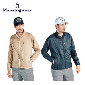 【セール 15%OFF】 Munsingwear マンシングウェア メンズ ゴルフウェア ブルゾン ナイロンはっ水パッカブルジャケット MG5SJK23M 25SS 春夏 ユーティリティー パッカブル用ポケット コンパクト収納 シアー感 アウトドア ベージュ ネイビー