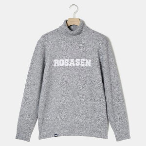 【セール 30%OFF】 Rosasen ロサーセン メンズ ゴルフウェア セーター ミックスツイードインターシャニット 04412011 24FW 秋冬 抗ピリング性 ロゴインターシャ お洒落デザイン 汎用性 機能性 アク