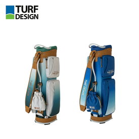 【P3倍】TURF DESIGN ターフデザイン メンズ ゴルフ キャディバッグ TDCB-BD70 24SS 春夏 ポケット形状 フィドロック 小物入れ 47インチ対応 9.5型 ポリエステル PU グリーン ブルー