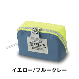 【10%OFF】TURF DESIGN ターフデザイン ユニセックス ゴルフ ポーチ ゴルパカ Sサイズ TDGP-BD73S 25SS 春夏 ボールケース 小物ケース コンパクト 軽量 お洒落デザイン ナイロン ポリエステル 亜鉛合金 イエローブルーグレー ブルーライトブルー