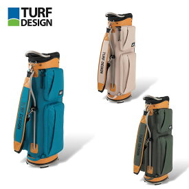 【セール 20%OFF】 TURF DESIGN ターフデザイン ユニセックス ゴルフ キャディバッグ TDCB-BE70 25SS 春夏 シンプルデザイン 機能性 マグネット開閉ポケット ファスナーポケット アウトドアスタイル 47インチ対応 9.5型 ポリエステル PU ベージュ カーキ ブルー