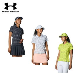 50%OFF セー UNDER ARMOUR アンダーアーマー レディース ゴルフウェア シャツ UAアイソチル モログラム ポロ 1384977 24SS 春夏 UPF50 アイソチル 4wayストレッチ 水分コントロール 消臭効果 ルーズ