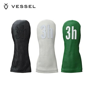 VESSEL x[ St wbhJo[ Leather Head Cover U[ io[ [eBeBp HC-1122-01 UT3 BK p @\ VRv ubN zCg O[