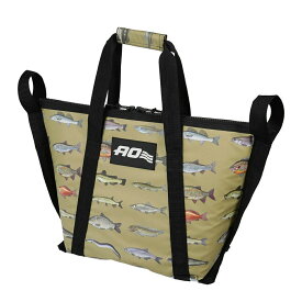 【P10倍】 AO Coolers エーオークーラーズ アウトドア クーラーボックス 2フィート フィッシュキャリー AOMFB2FT トート型 フィッシュプリント柄 UV加工 防カビ加工 独立気泡フォーム 保冷力 ポケット付き YKKファスナー