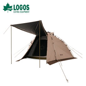 LOGOS ロゴス テント ドーム型 アウトドア Tradcanvas ジオデシックドーム-BB BBQ 釣り キャンプ 71805572 大型 4人用 電気コード対応 アルミフレーム UVカット マッドスカート付き 収納バッグ 日よけ