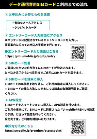 SIMカード(事務手数料)【Uモバイル】【送料無料】【simフリー】U-mobileプレミアム使い放題定額制かけ放題データ通信premiumSIMLTE4GDocomosimNTTドコモSIMカード後日発送無制限プランU-Sim高品質データ無制限【iPhone・Android対応】【格安スマホ】