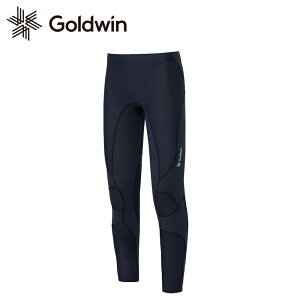 Goldwin C3fit シースリーフィット メンズ ゴルフウェア インナー インパクトエアーロングタイツ GC15151 25FW 秋冬 通気性 ストレッチ生地 軽量化 立体設計 ピンドル仕様 UVガード ナイロン ポリウ