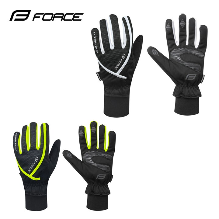 楽天市場 土日もあす楽 Force フォース 自転車用 手袋 グローブ ウインターグローブ 通勤 通学 暖かい おすすめ Ultra Tech ウルトラテック サイクルグローブ 冬用 ロードバイク フルフィンガー 滑り止め スマホ対応 送料無料 ベストスポーツ