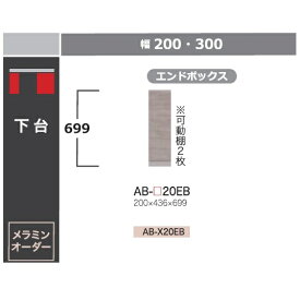 綾野製作所 20下台(デスクタイプ)BALLETTA(バレッタ)AB-20EB 高さ：699mm前板基本色：シャビ−アッシュ色(A)別注色：2色対応メラミンオーダー60色対応納期5〜6週間送料無料(玄関前配送)沖縄・北海道・離島は除く