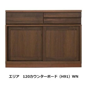国産品 120 カウンターボード(H91)エリア扉引き戸仕様定番2色対応：WN(ウォルナット)・WONA(オークナチュラル)ウレタン塗装スライドカウンター付F☆☆☆☆開梱設置送料無料 北海道、沖縄、離島は別途お見積り