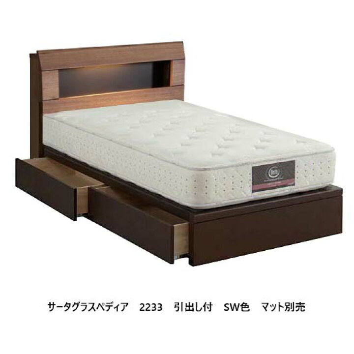 楽天市場】【開梱設置送料無料】ベッドフレームサータ グラスペディア 