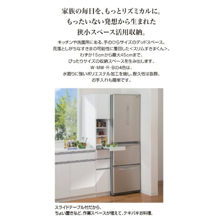 楽天市場】[開梱設置送料無料] スリム すきまくん板扉キャビネット T 