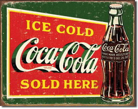 1393COKE Ice Cold Greenコカコーラ　コーク　ヴィンテージ　ボトルアメリカン雑貨　ブリキ看板Tin Sign　ティンサイン3枚以上で送料無料！