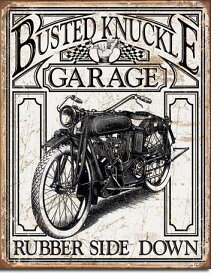 1923Busted Knuckle Vintageハーレー　インディアンアメリカン雑貨　ブリキ看板Tin Sign　ティンサイン3枚以上で送料無料！
