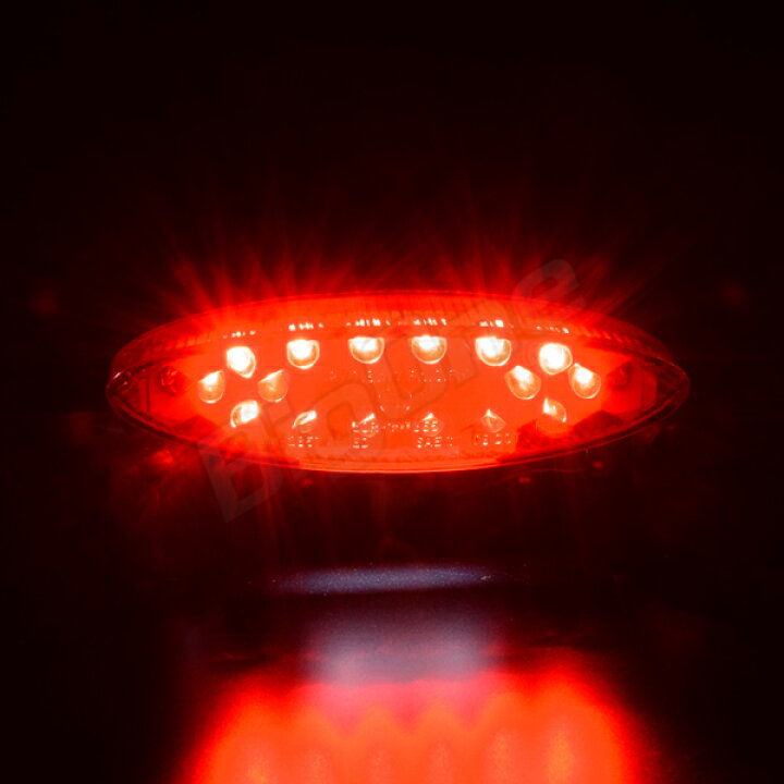 テール LED テールランプ スリムオーバルテール レッド 赤 汎用 SR400 SR500 TW225 W650 ドラッグスター1100  バルカンII シャドウスラッシャー バイク カスタム パーツ バイクパーツのBig-One