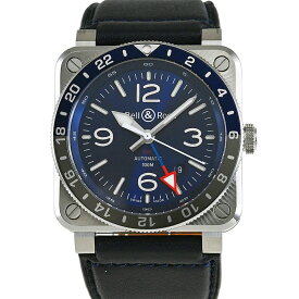 ☆SALE☆【中古】Bell&Ross ベル＆ロス BR 03-93 GMT ブルー BR0393-BLU-ST/SCA