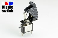 トグルスイッチ LED内蔵ミサイルスイッチ (青・白・赤)12V車専用　高輝度（送料無料）