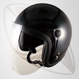 ジェット型ヘルメット ブラック(黒)(bjl65sr)SG規格認定・全排気量対応・フリーサイズ