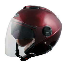 ジェット型ヘルメット マルーン(栗色)(bzj2)スモールジェットヘル・全排気量対応・SG規格認定・フリーサイズ