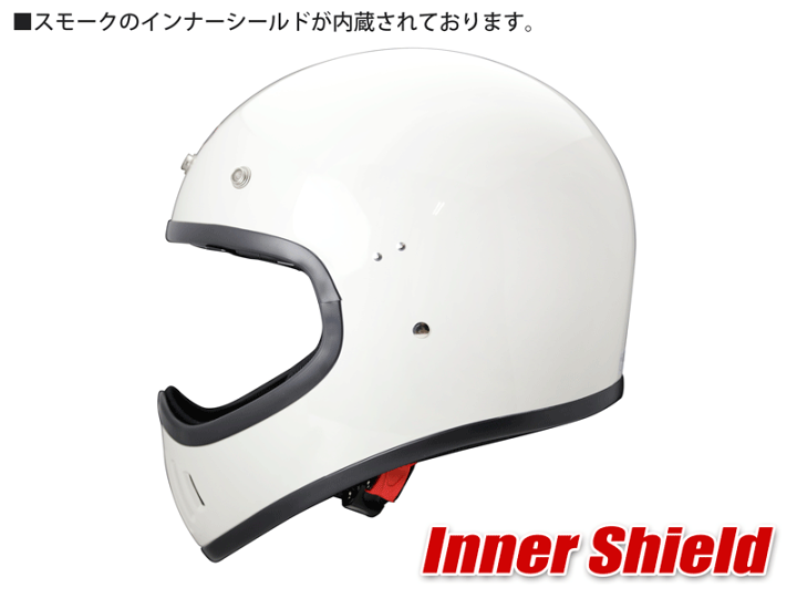 フルフェイスヘルメット Ben80（ホワイト・ブラック・グレー
