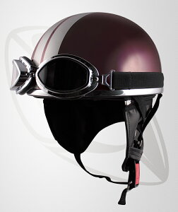(SG規格認定・125cc以下対応・DFサイズ)半キャップ/ハーフヘルメット レッド シルバー(bcl-950)半キャップ/ハーフヘルメット (サイズ 58~60cm)送料無料!