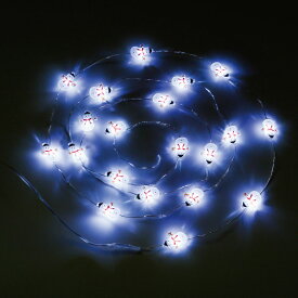 LEDスノーマンライト XGK-084WH 合計20球 全長:2m 球間:10cm LEDライト　雪だるま おしゃれ きれい 装飾 かわいい 電池式 店舗ディスプレイ インテリア 雑貨 クリスマス飾り イルミネーションライト 紅石 ノエル