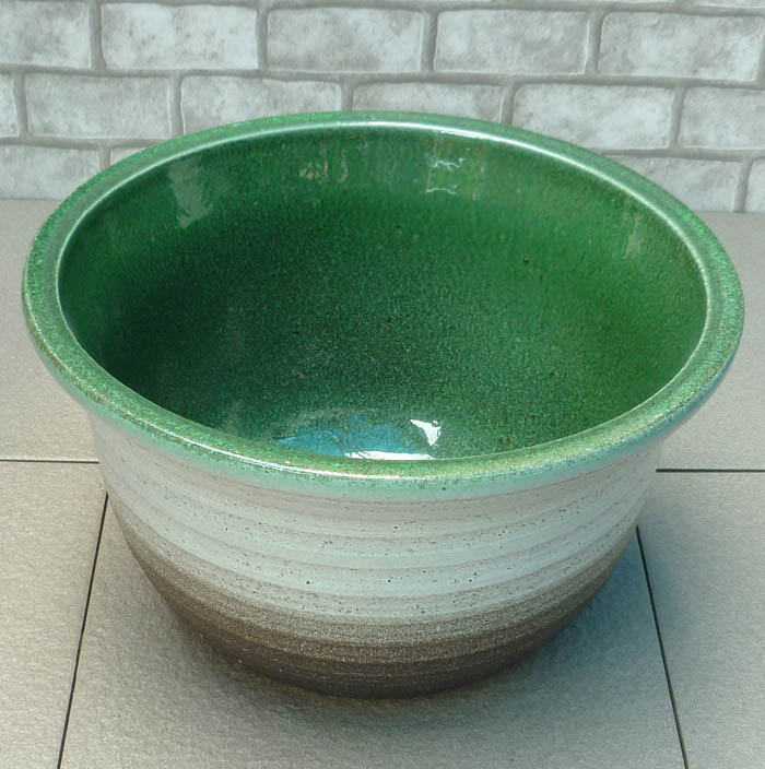楽天市場】中型睡蓮鉢 ＮＳ-Ｍ 白 11号 陶器製 ビオトープ,テラリウム