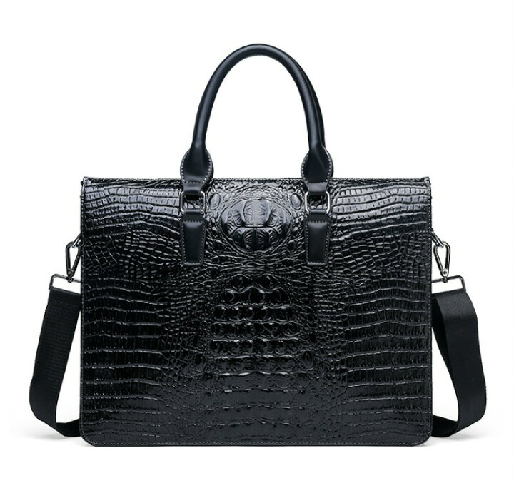楽天市場】076 黒 クロコ柄 ハンドバッグ ビジネスバッグ 仕事鞄  