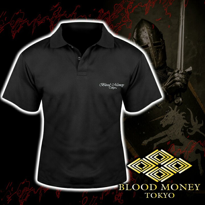 楽天市場】半袖 ポロシャツ 胸刺繍入り 服 BLOOD MONEY TOKYO ブラッド 