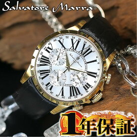 1年間保証付 サルバトーレマーラ Salvatore Marra クォーツ式 腕時計 SM15103-GDSV メンズ ウォッチ 防水 ちょいワル オラオラ系 ヤクザ ヤンキー