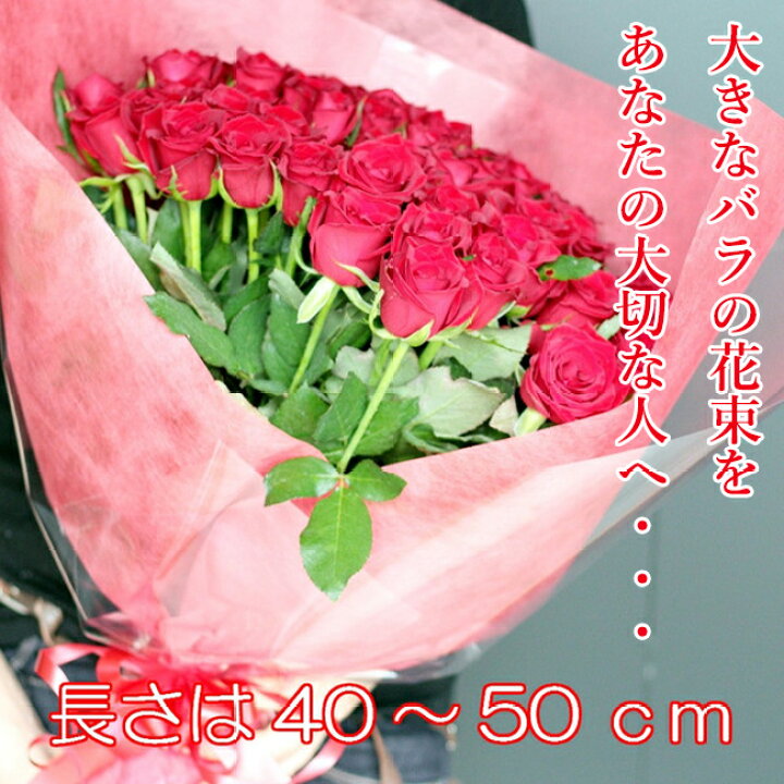 楽天市場 バラ 50本 花束 全色同価格 還暦祝い 60本 に 変更可能 誕生日 結婚式 送別 花 ブーケ お花 フラワー おすすめ 人気 歓送迎 退職 開店祝い 結婚祝い ギフト プレゼント お返し Bises Flower