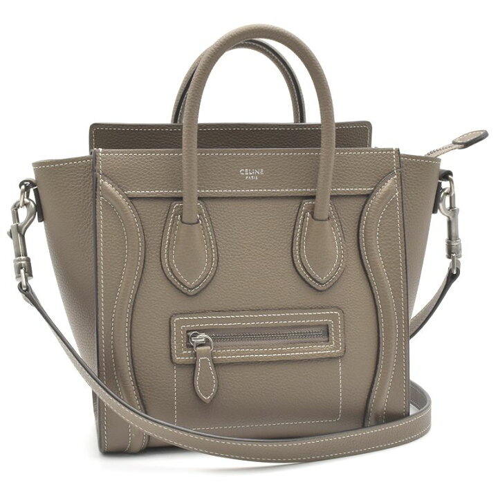 楽天市場】[返品OK] セリーヌ ラゲージナノ ドラムドカーフスキン スリ  