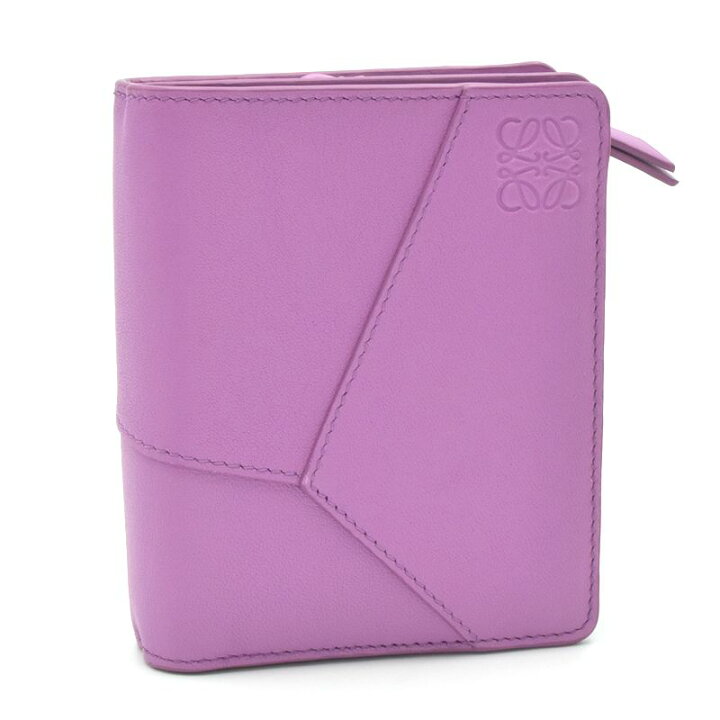 LOEWE ロエベ コンパクト ジップウォレット 二つ折り財布 パープル  