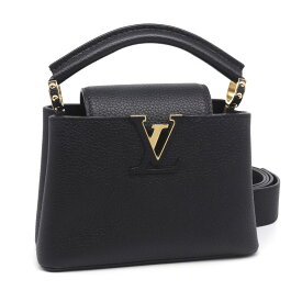 [返品OK] ルイヴィトン カプシーヌMINI M56071 トリヨンレザー ノワール 2WAYバッグ 肩掛け カプシーヌミニ ブラック 黒 ゴールド金具 【中古】【送料無料】