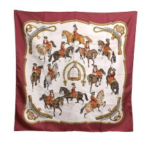 楽天市場】HERMES エルメス スカーフ カレ90 シルク 赤 中古の通販 