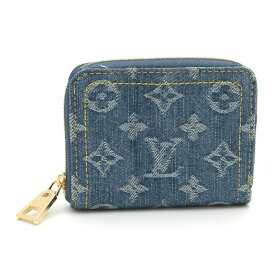[返品OK] ルイヴィトン ジッピーコインパース M82957 モノグラム デニム コインケース カードケース ブルー 青 インディゴ 【中古】【送料無料】