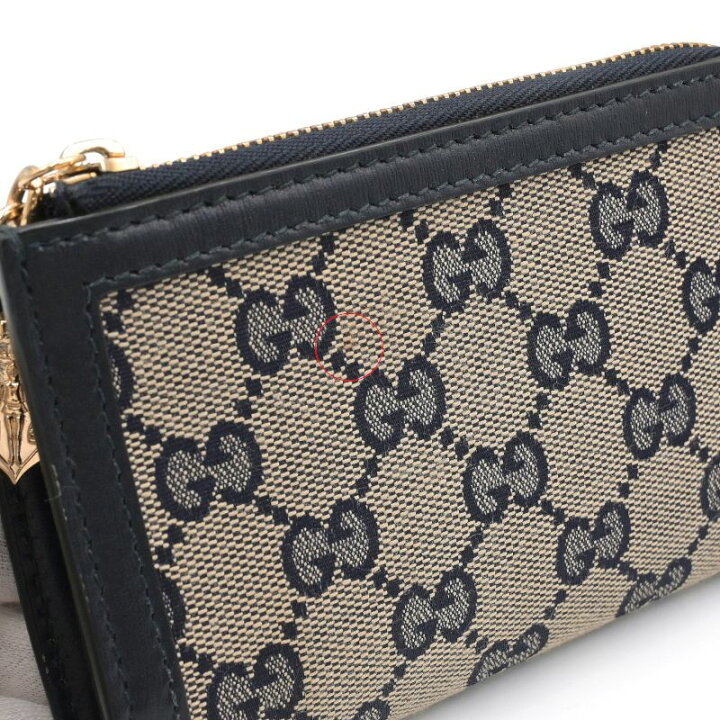 楽天市場】[返品OK] グッチ 2つ折り財布 790036 GGキャンバス レザー  