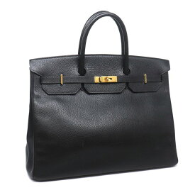 [返品OK] エルメス バーキン40 〇W刻印 1993年製 アルデンヌ ブラック ゴールド金具 内縫い ハンドバッグ 40cm 黒 【中古】【送料無料】