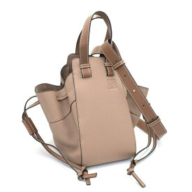 [返品OK] ロエベ ハンモックバッグ スモール ソフトグレインカーフ サンド ハンドバッグ ショルダーバッグ アナグラム 2WAY ベージュ 【中古】【送料無料】