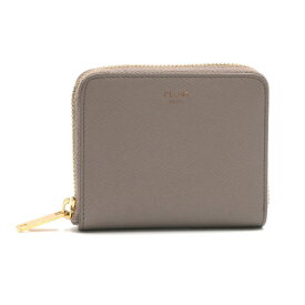 [返品OK] セリーヌ スモールジップウォレットエッセンシャル 10L203BEL.10BL グレインドカーフスキン ぺブル ラウンドファスナー財布 【中古】【送料無料】