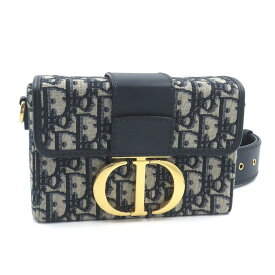 [返品OK] ディオール オブリーク30モンテーニュ ショルダーバッグ M9204UTZQ ジャガード ネイビー 30Montaigneバッグ ゴールド金具 【中古】【送料無料】