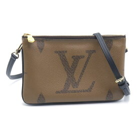 [返品OK] ルイヴィトン ポシェットドゥーブルジップ M69203 モノグラム モノグラムジャイアントリバース ショルダーバッグ ブラウン 【中古】【送料無料】