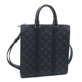 [返品OK] ルイヴィトン サックプラクロス M46456 モノグラムエクリプス 2WAYバッグ スクエアトート ハンドバッグ ブラック 黒 【中古】【送料無料】