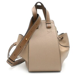 [返品OK] ロエベ ハンモックバッグ スモール ソフトグレインカーフ サンド アナグラム ショルダーバッグ ハンドバッグ 2WAY ベージュ 【中古】【送料無料】