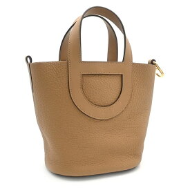 [返品OK] エルメス インザループ18 B刻印 2023年製 トリヨンクレマンス チャイ ゴールド金具 ハンドバッグ インザループPM ブラウン 【中古】【送料無料】