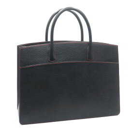 [返品OK] エルメス ホワイトバスGM □F刻印 2002年製 シェーブル ブラック トートバッグ ビジネスバッグ ハンドバッグ 赤ステッチ 黒 【中古】【送料無料】