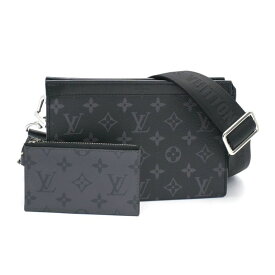 [返品OK] ルイヴィトン ガストンウェアラブルウォレット M81124 モノグラムエクリプス ショルダーバッグ クロスボディバッグ ブラック 【中古】【送料無料】